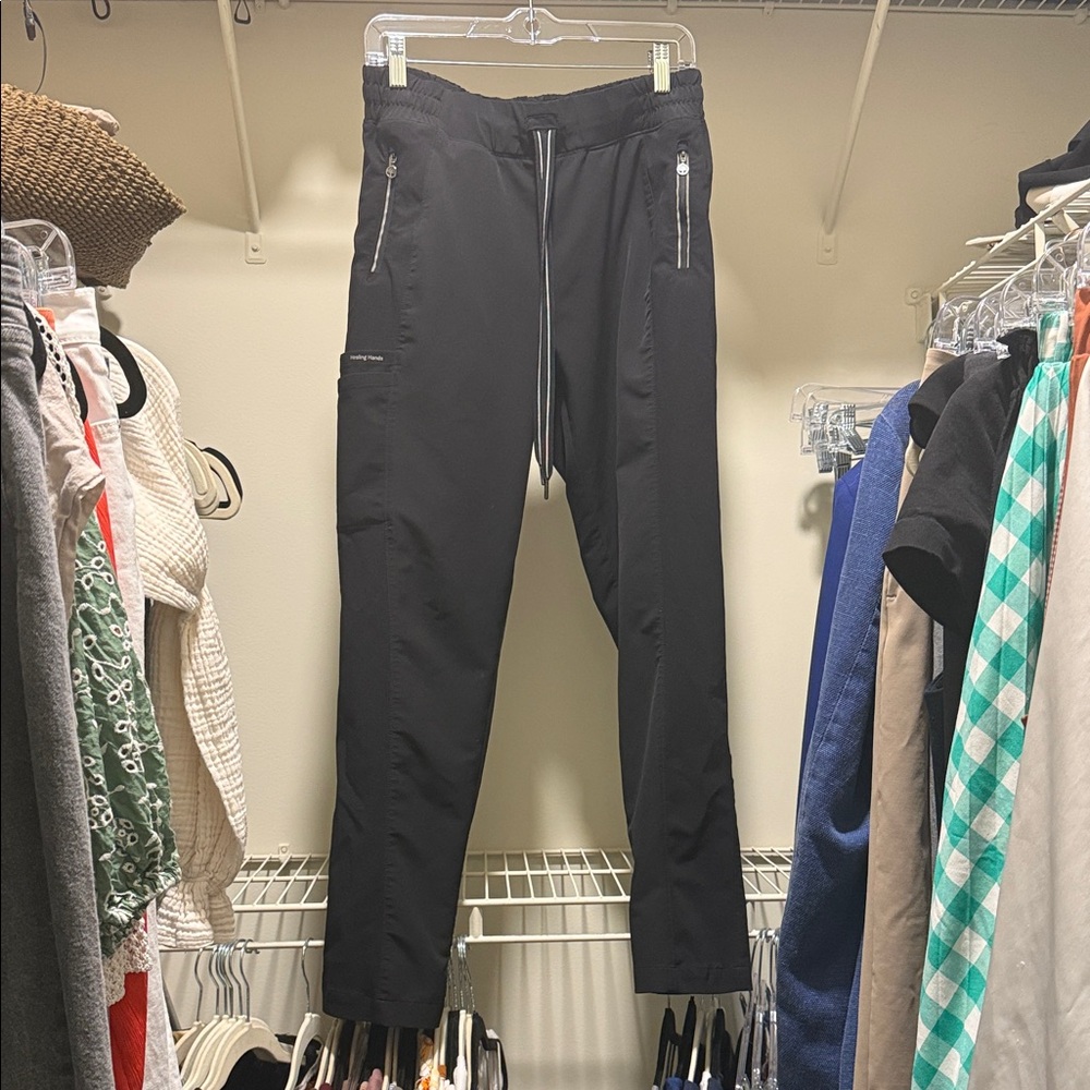 Healing Hands Black Women's Straight Leg Pants